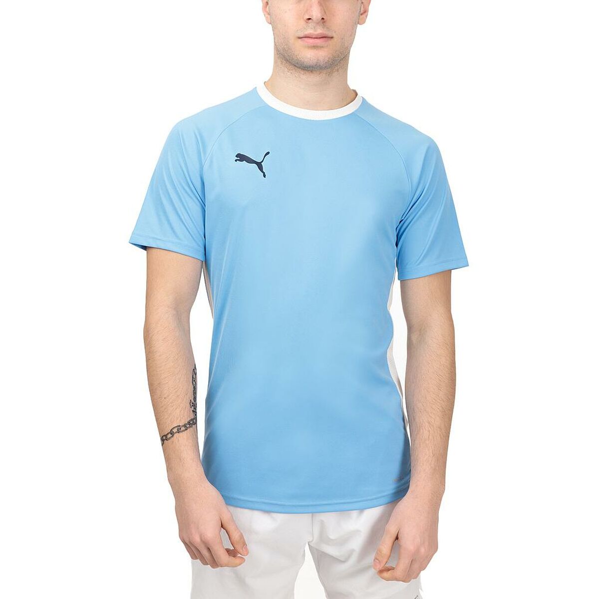 Men’s Short Sleeve T-Shirt TEAMLIGA Puma 931832 02 Padel Blue-0