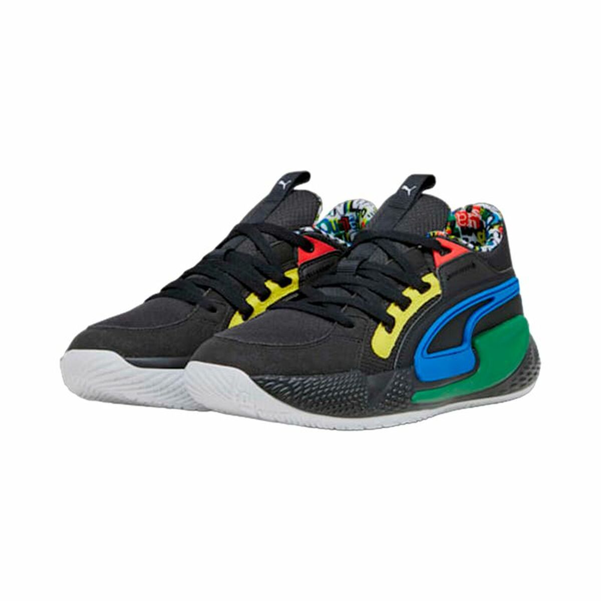 Basketball Shoes for Adults Puma  Court Rider Chaos Black-3