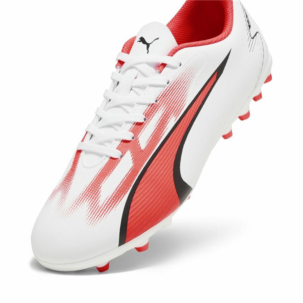 Childrens Football Boots Puma Ultra Play MG White Red-2