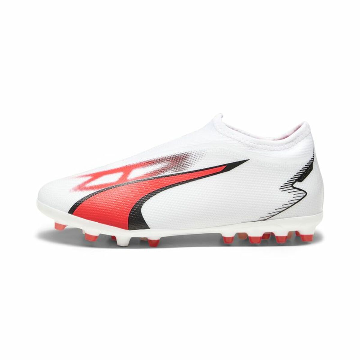 Childrens Football Boots Puma Ultra Match Ll MG White-0