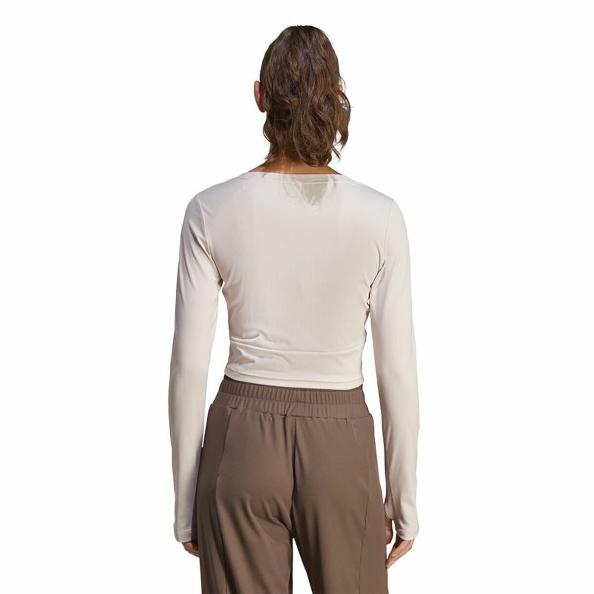 Women's long sleeve T-shirt Adidas Studio Beige-7