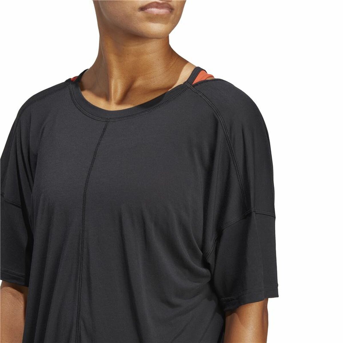 Women’s Short Sleeve T-Shirt Adidas Studio Oversized Black-6