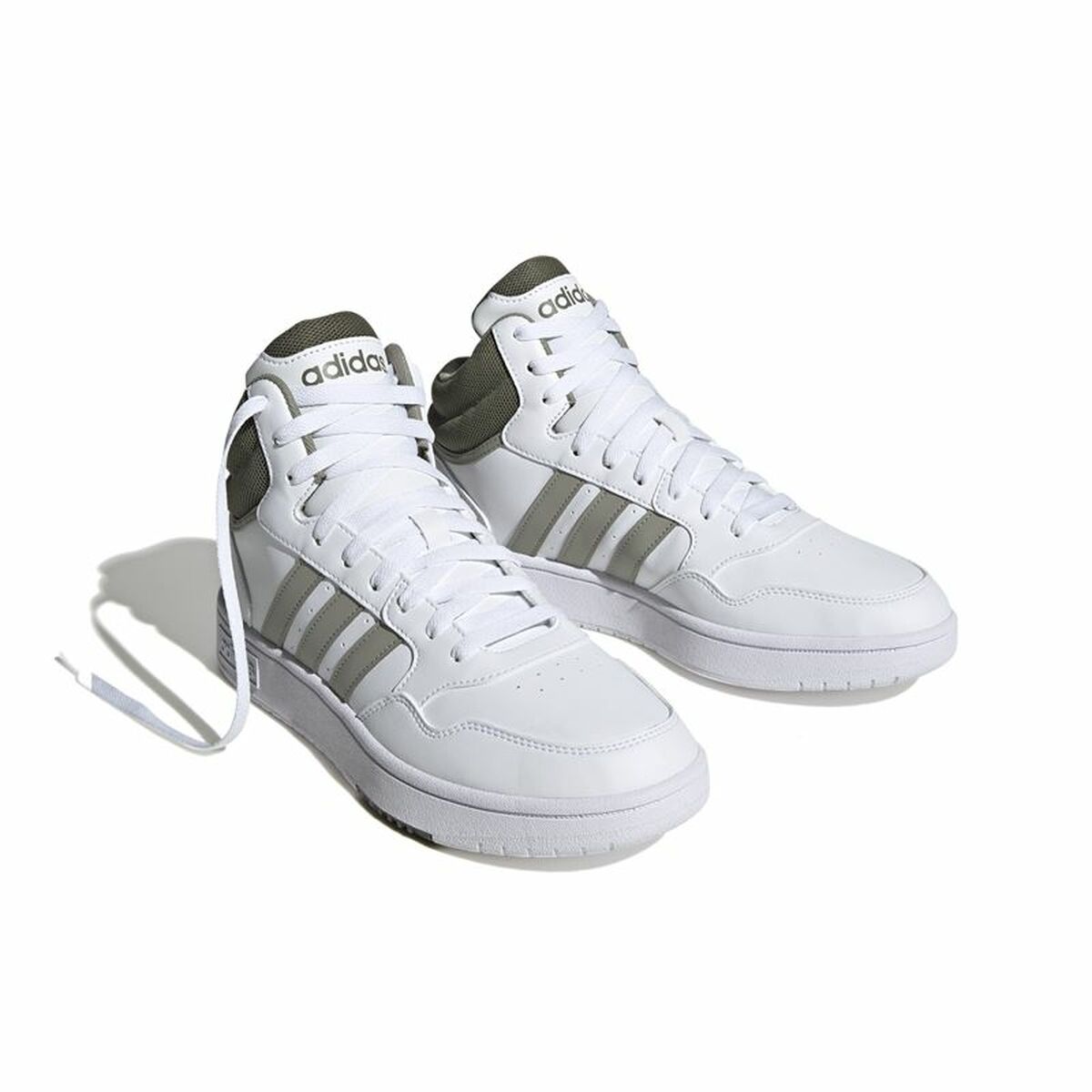 Basketball Shoes for Adults Adidas Hoops 3.0 Mid White-3