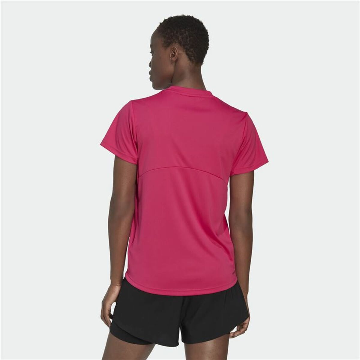 Women’s Short Sleeve T-Shirt Adidas Designed 2 Move Logo Fuchsia-5