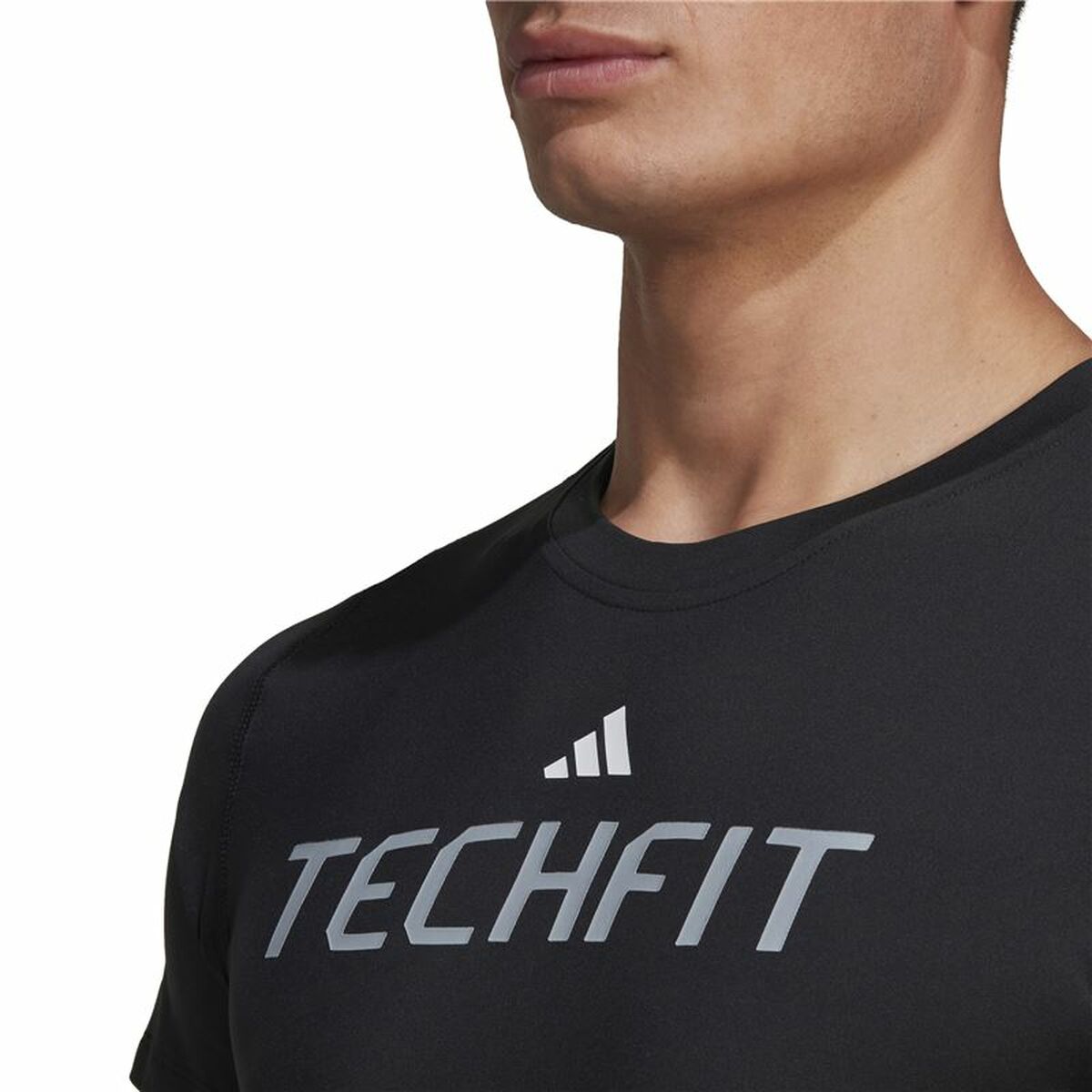 Men’s Short Sleeve T-Shirt Adidas Graphic Black-6