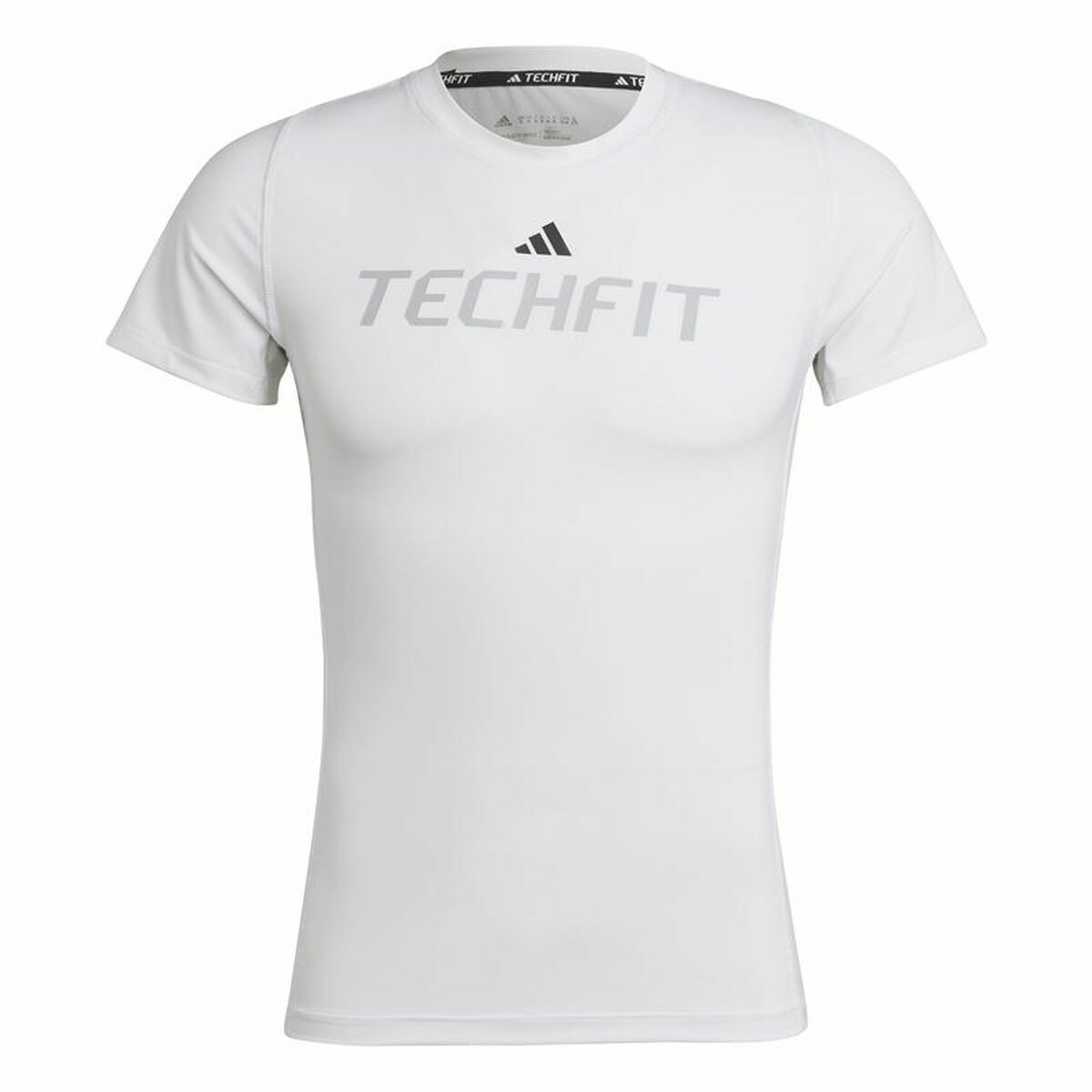 Men’s Short Sleeve T-Shirt Adidas techfit Graphic  White-0