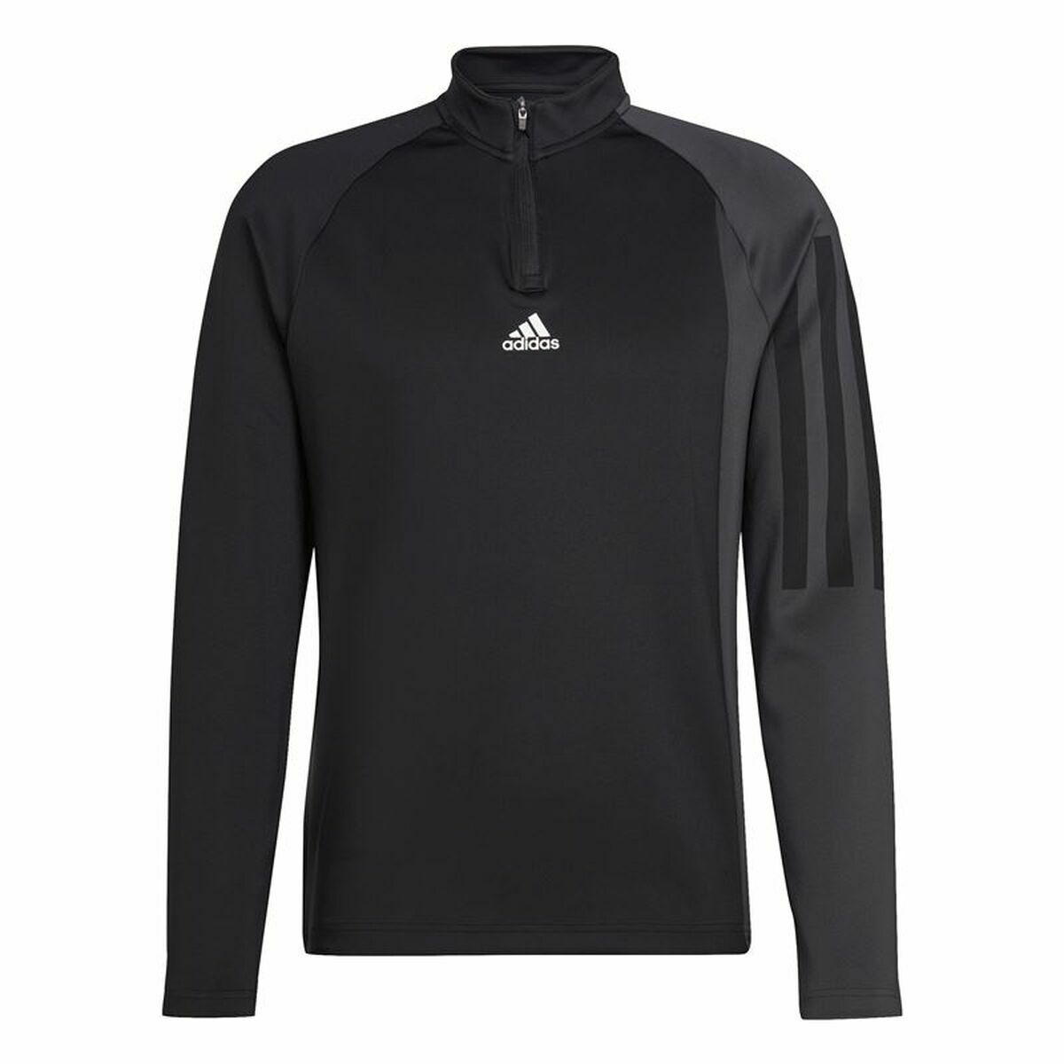 Men’s Long Sleeve T-Shirt Adidas 1/4-Zip Black-0