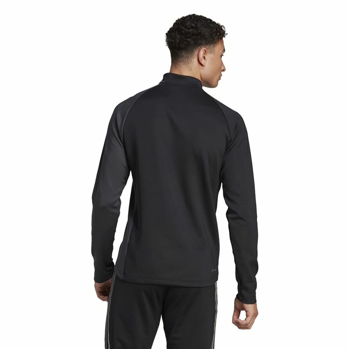 Men’s Long Sleeve T-Shirt Adidas 1/4-Zip Black-5