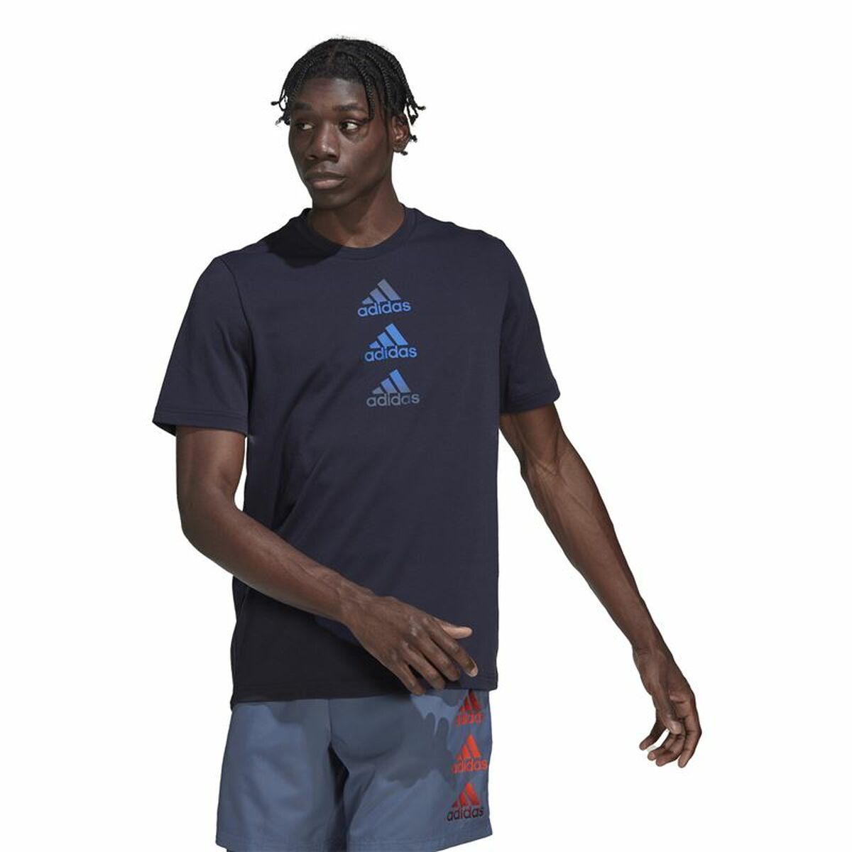 Men’s Short Sleeve T-Shirt Adidas Designed To Move Logo-7