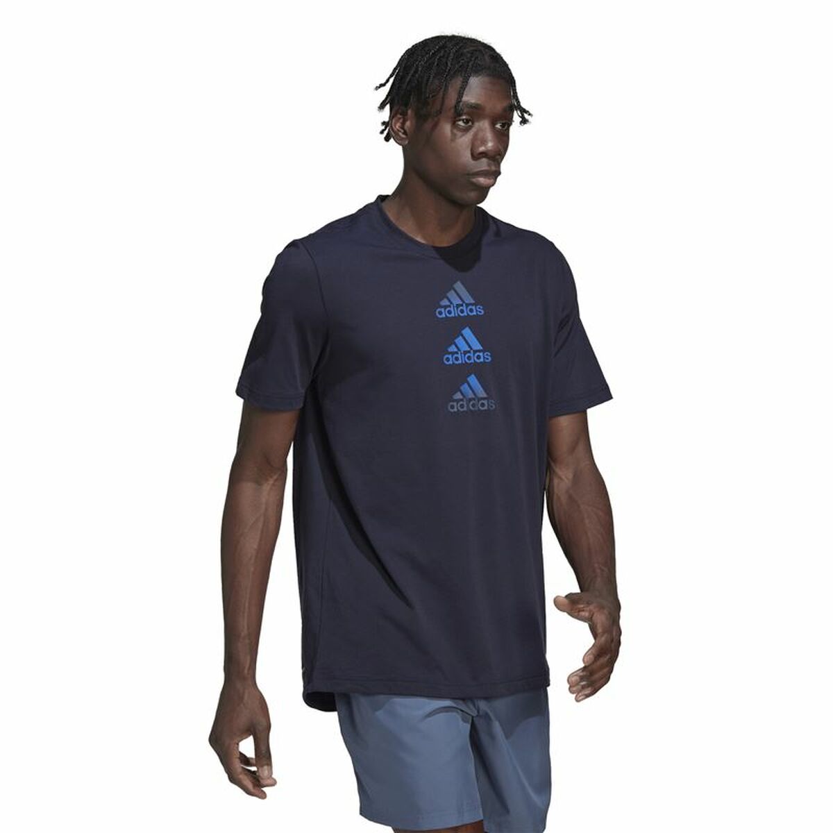 Men’s Short Sleeve T-Shirt Adidas Designed To Move Logo-4