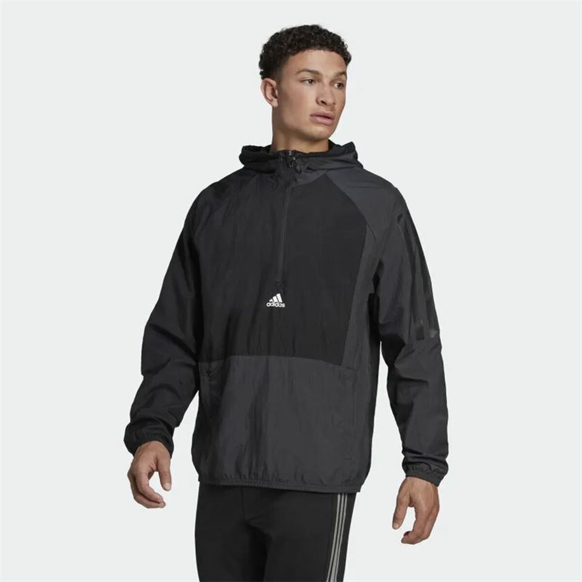 Men's Sports Jacket Adidas Colorblock Black-5