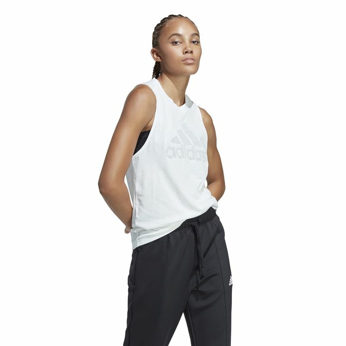 Women's Sleeveless T-shirt Adidas Future Icons 3.0 White-6