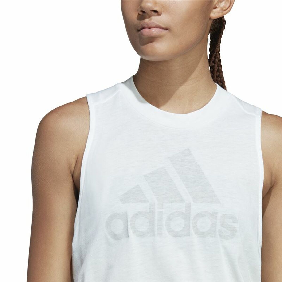 Women's Sleeveless T-shirt Adidas Future Icons 3.0 White-5