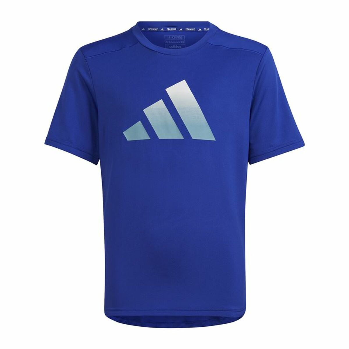 Child's Short Sleeve T-Shirt Adidas Icons Aeroready Blue-0