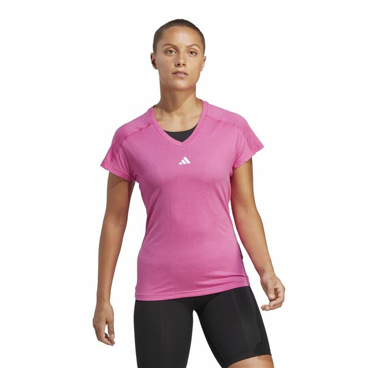 Women’s Short Sleeve T-Shirt Adidas Essentials Pink Lilac-6