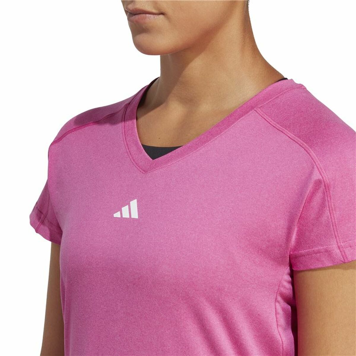 Women’s Short Sleeve T-Shirt Adidas Essentials Pink Lilac-4