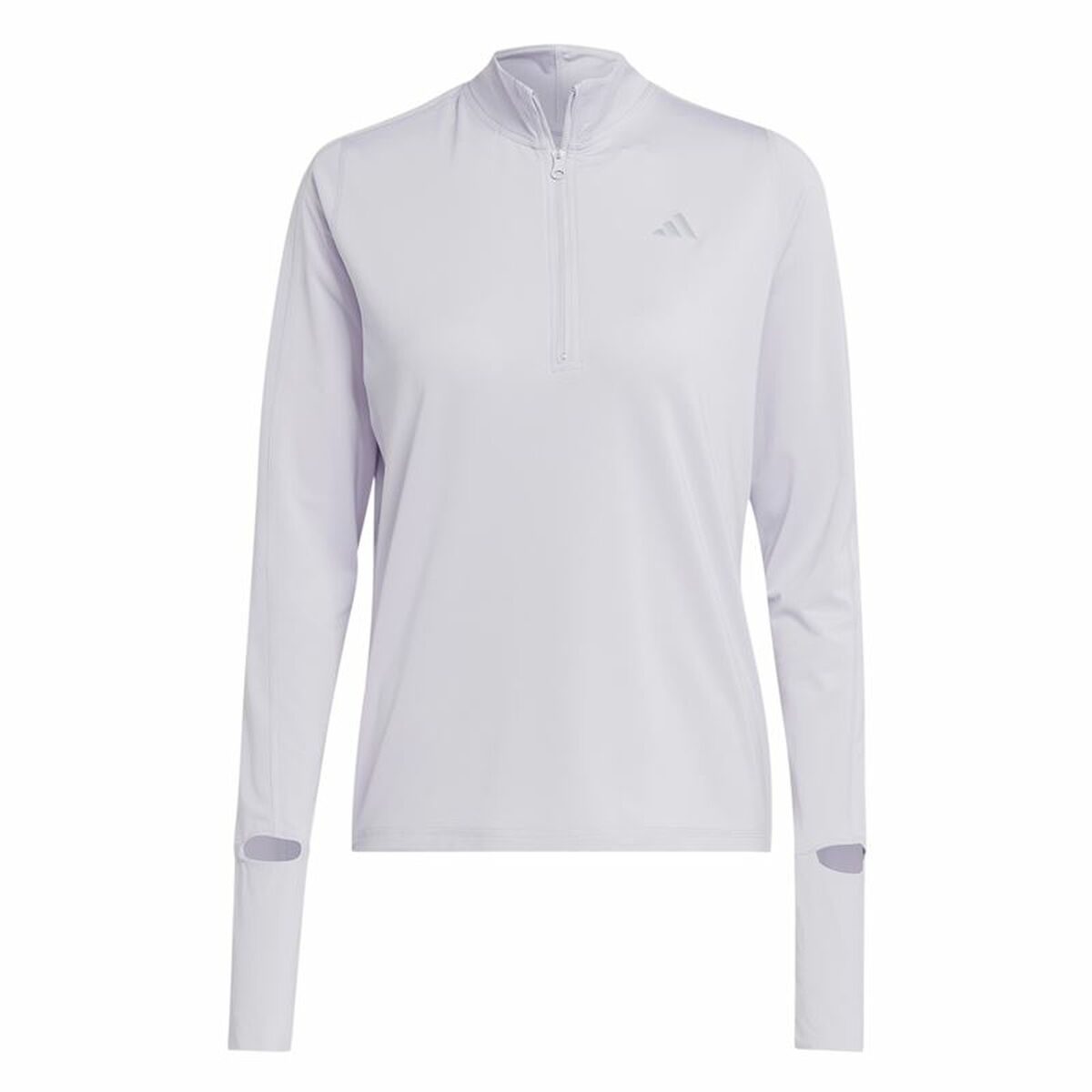 Women's long sleeve T-shirt Adidas Fast 1/2 Zip Lilac Lavendar-0