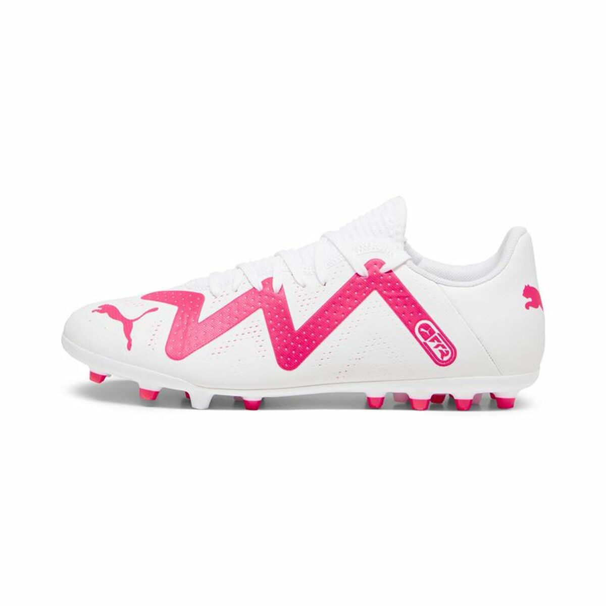 Adult's Football Boots Puma Future Play MG White Fuchsia-0