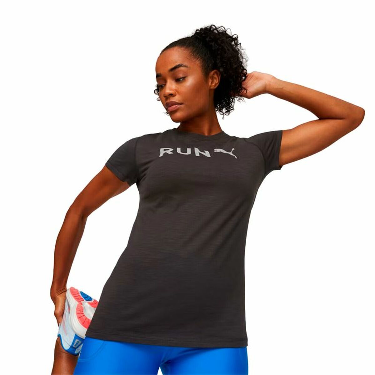 Women’s Short Sleeve T-Shirt Puma Graphicc Black-3