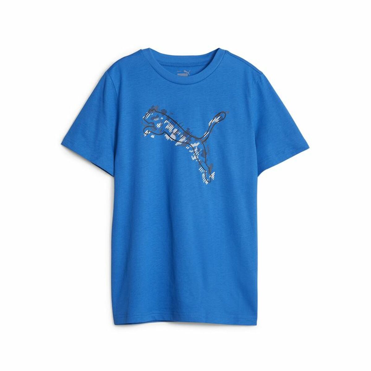 Child's Short Sleeve T-Shirt Puma Active Sports Graphic Blue-0