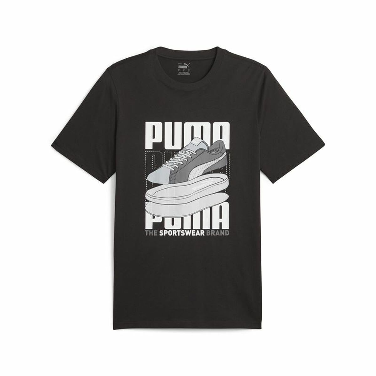 Men’s Short Sleeve T-Shirt Puma Graphiccs Sneaker Black-0