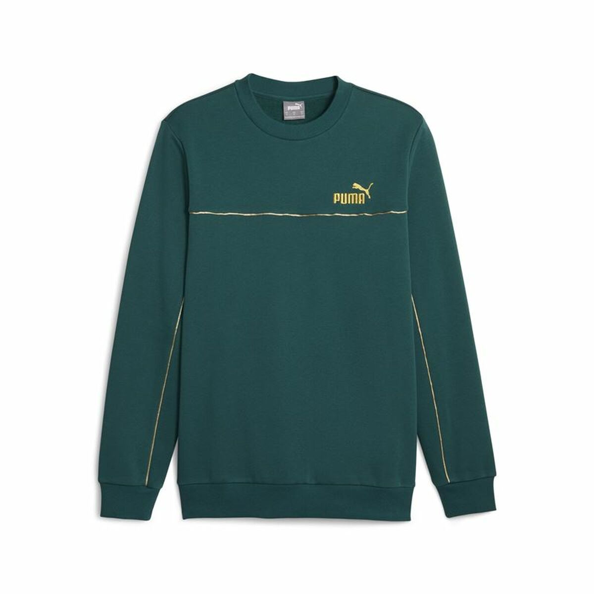 Men’s Sweatshirt without Hood Puma ESS+ Minimal Gold Cr Dark green-0