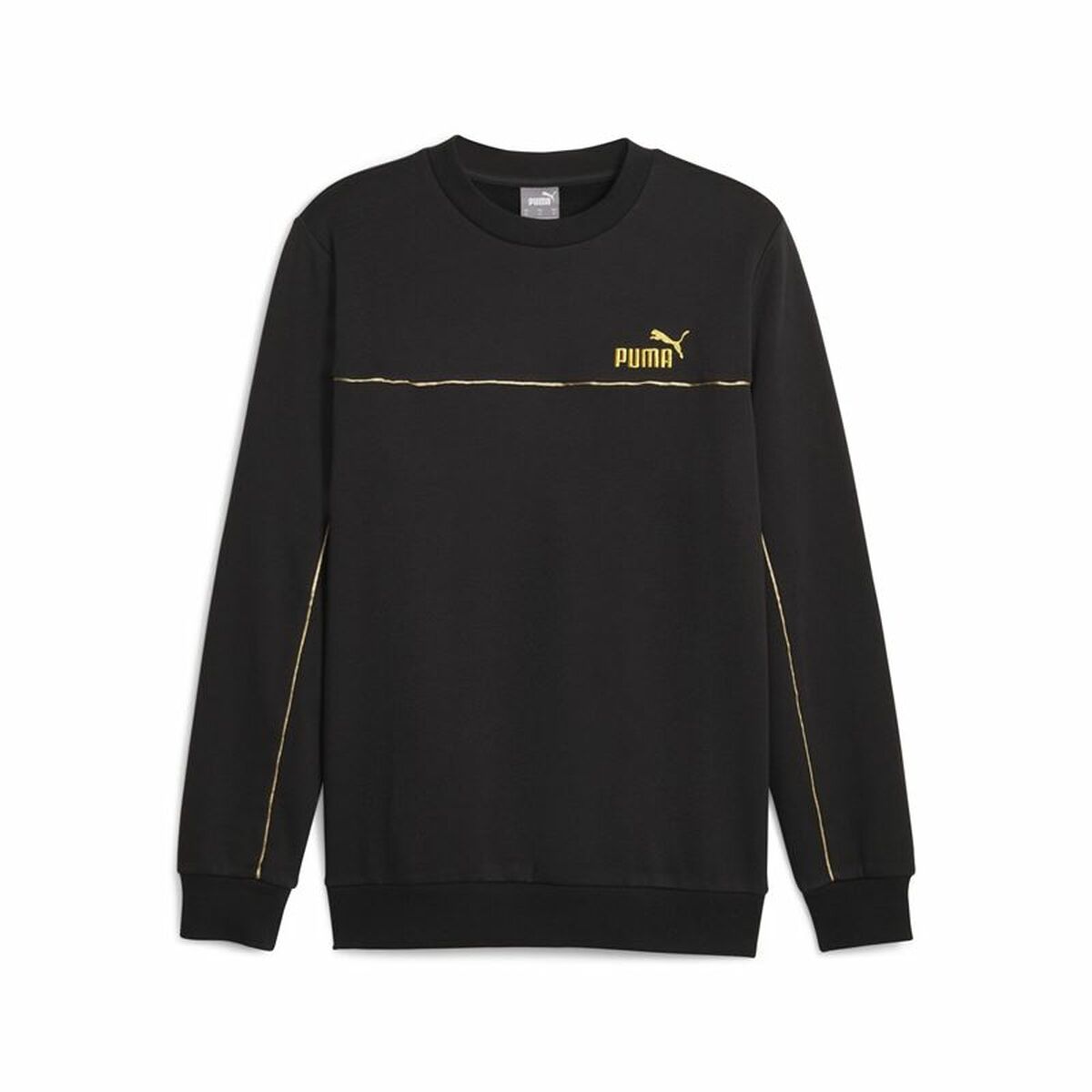 Men’s Sweatshirt without Hood Puma ESS+ Minimal Gold Cr Black-0