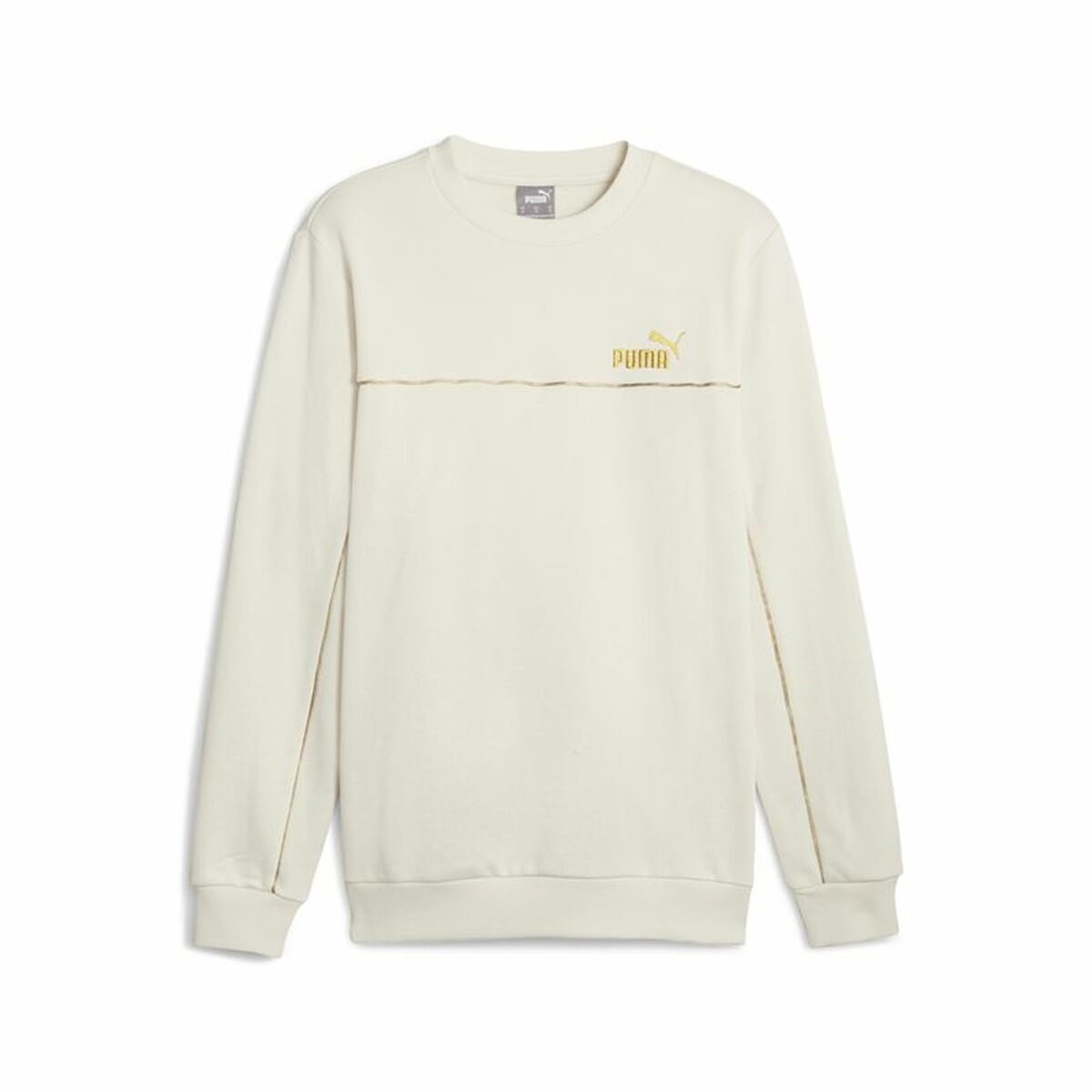 Men’s Sweatshirt without Hood Puma ESS+ Minimal Gold Cr Beige-0