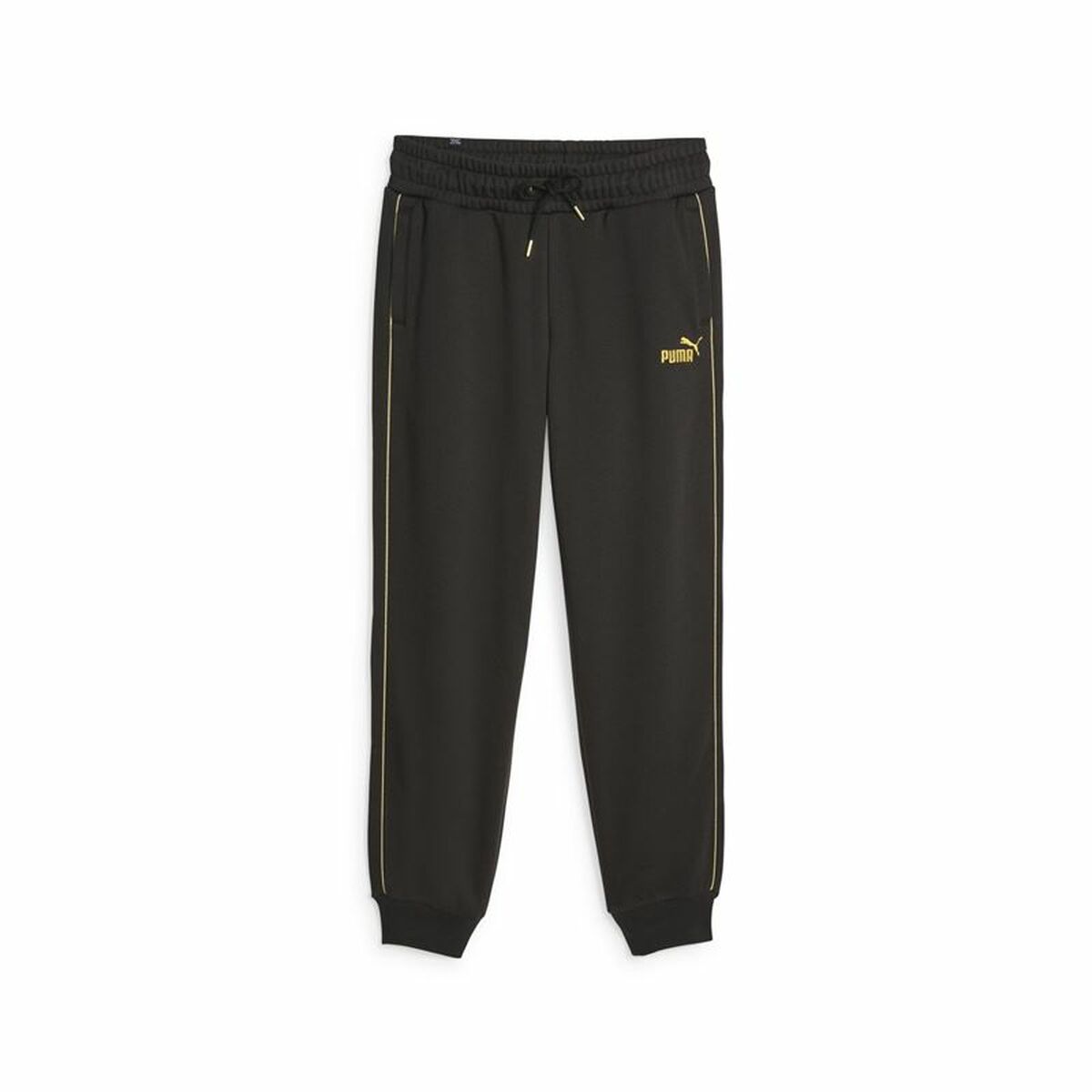 Long Sports Trousers Puma Ess+ Minimal Gold Black Lady-0