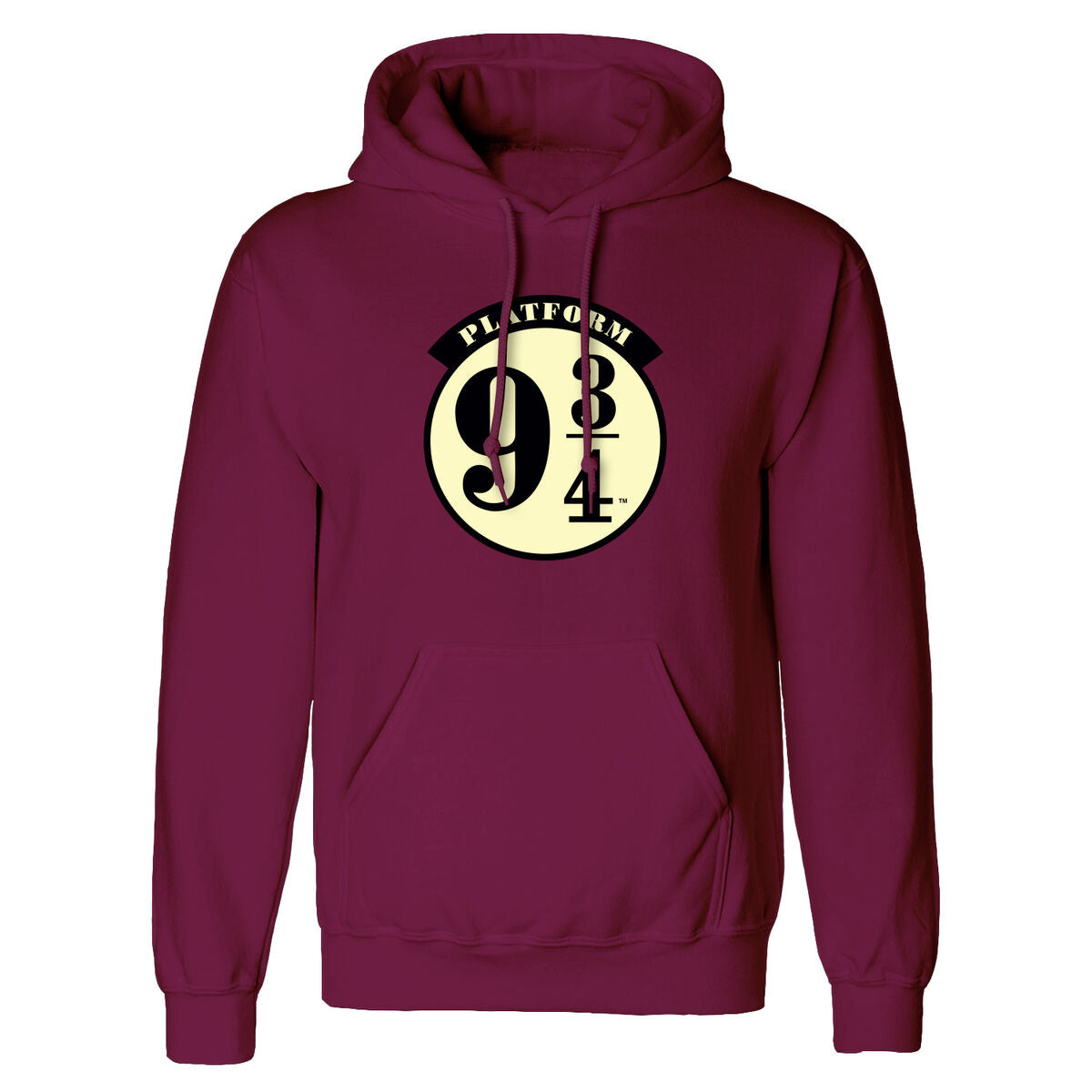 Unisex Hoodie Harry Potter Platform 9 and 3 Quarters Burgundy-0