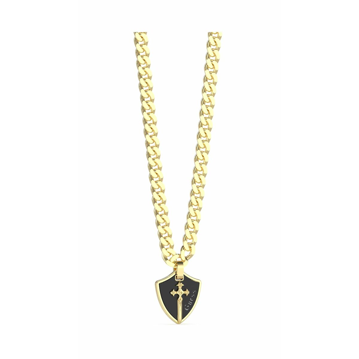 Men's Necklace Guess JUMN04019JWYGBKT-U Cross-0