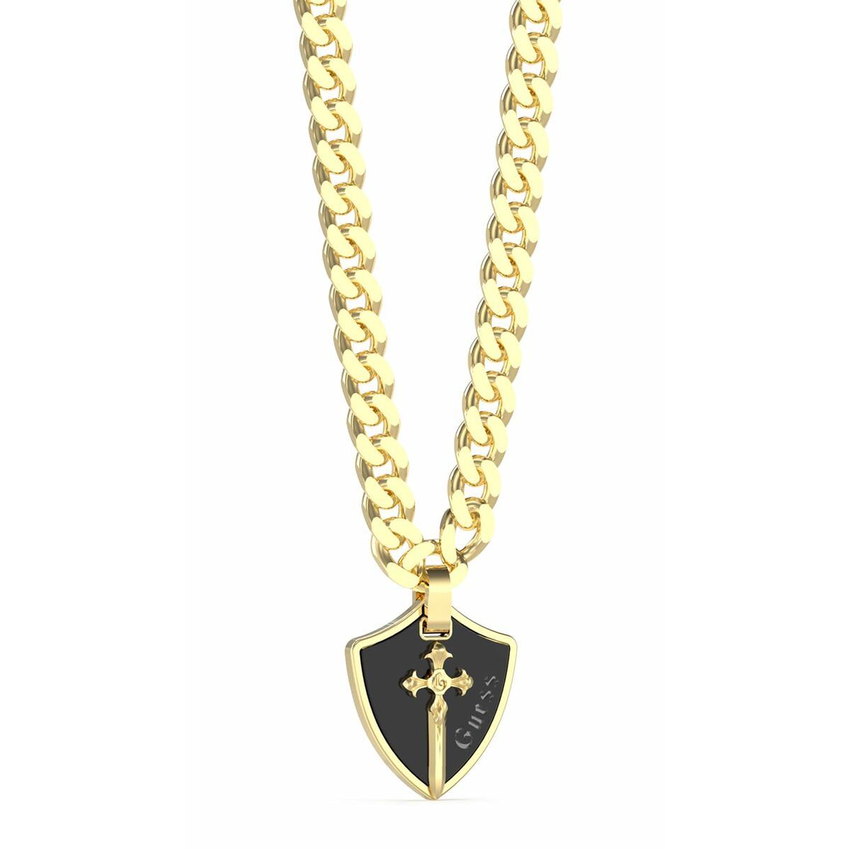 Men's Necklace Guess JUMN04019JWYGBKT-U Cross-2