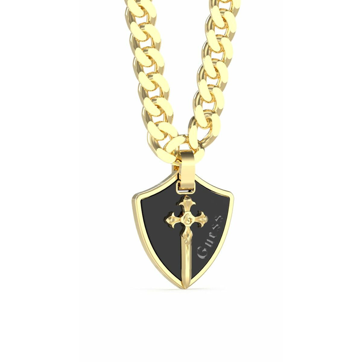 Men's Necklace Guess JUMN04019JWYGBKT-U Cross-1