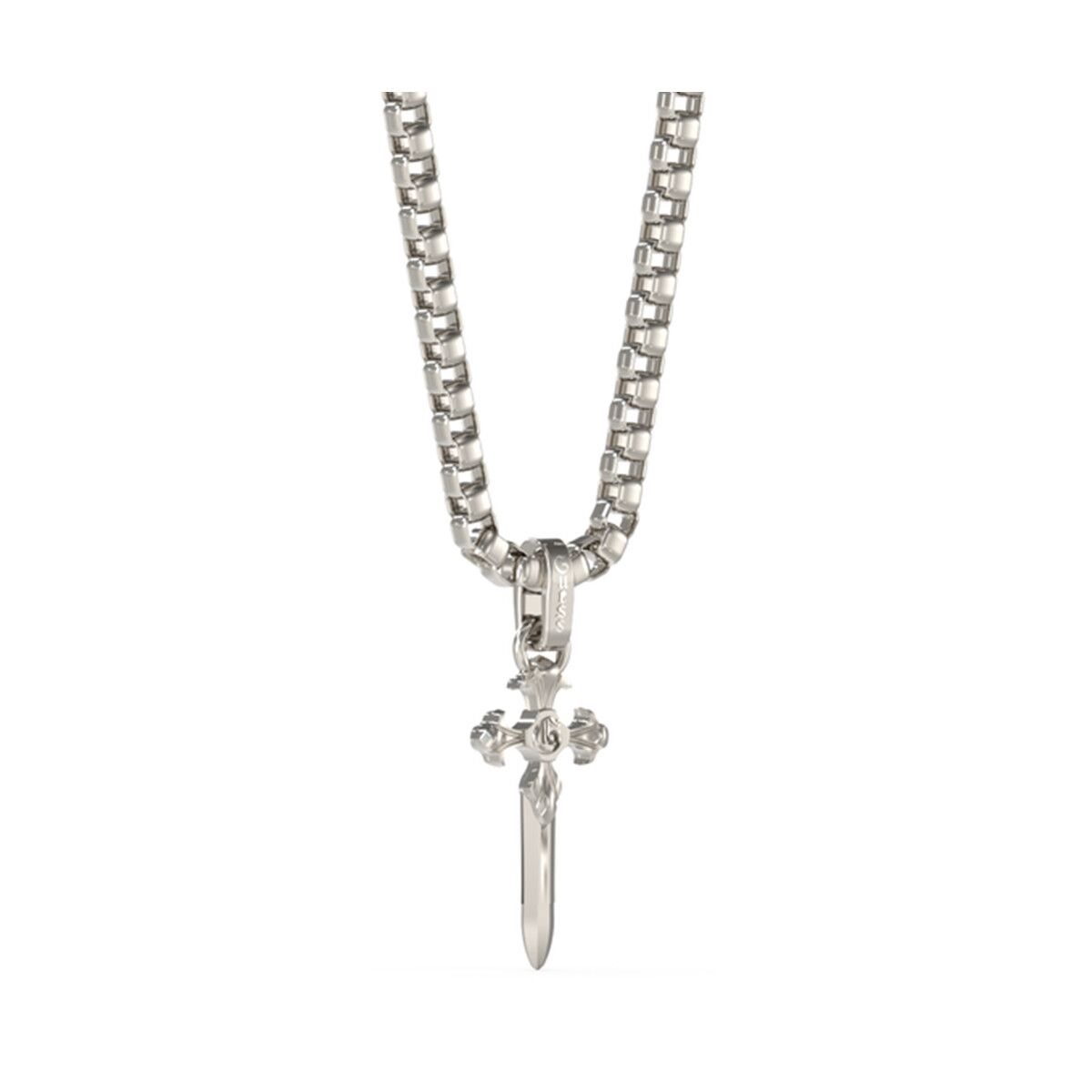 Men's Necklace Guess JUMN04024JWSTT-U Cross-0