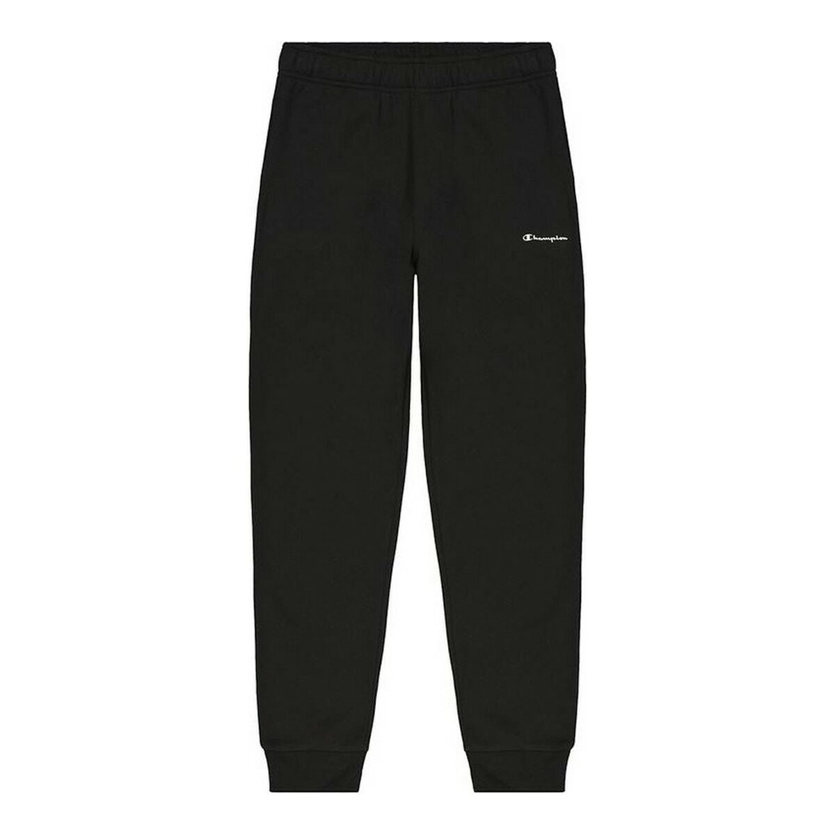 Long Sports Trousers Champion Rib Cuff Logo Black Men-0