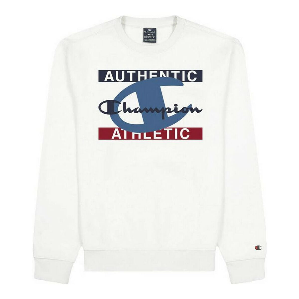 Men’s Sweatshirt without Hood Champion Authentic Athletic White-0