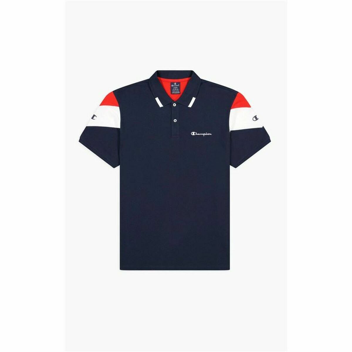 Men’s Short Sleeve Polo Shirt Champion Navy Blue-0