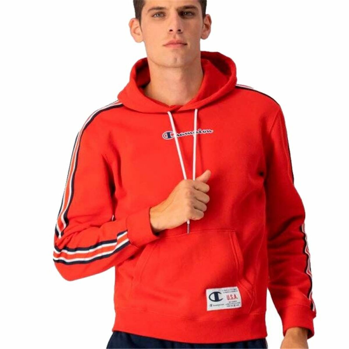 Men’s Hoodie Champion Sport Tech Red-4