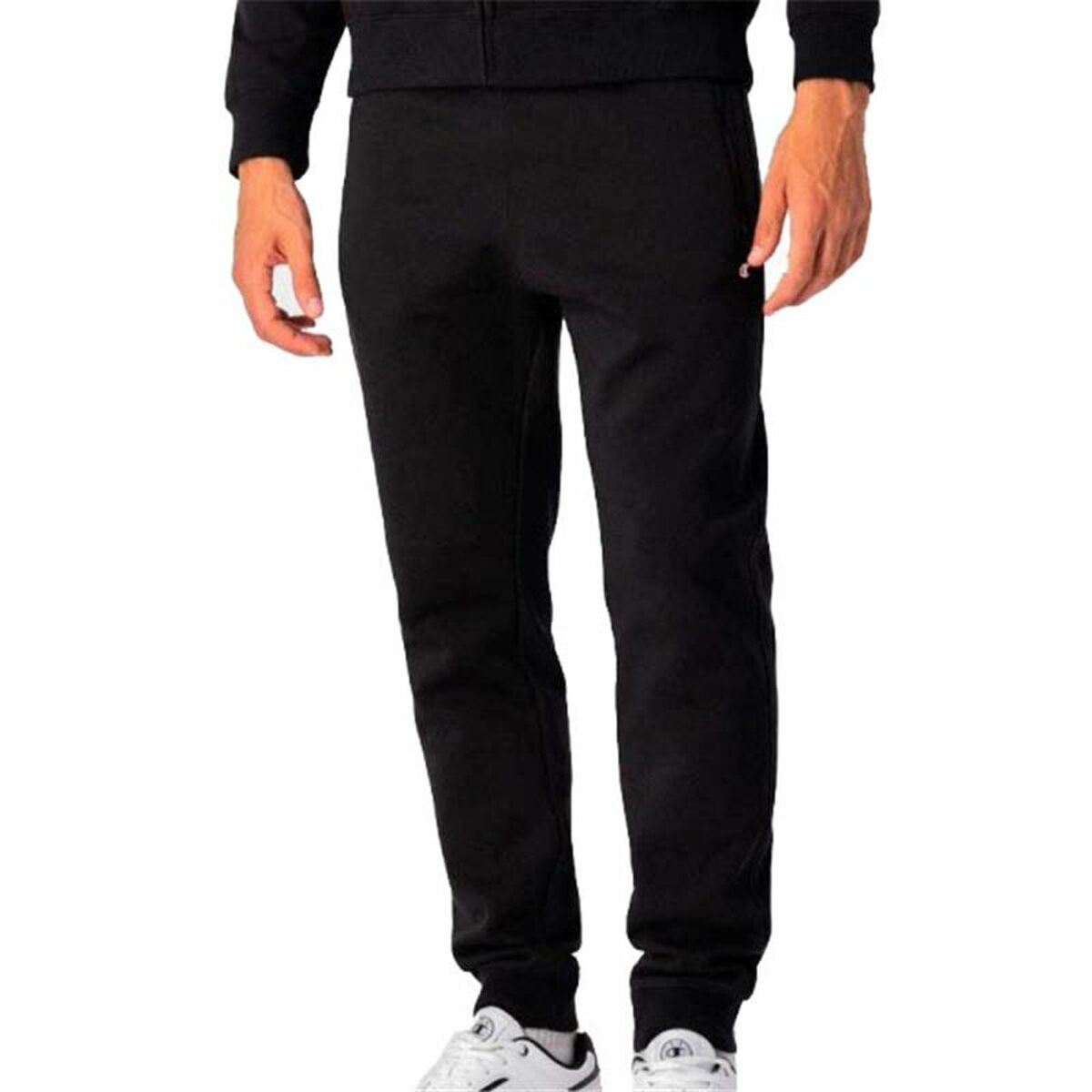 Adult Trousers Champion  Elastic Logo Black Men-0