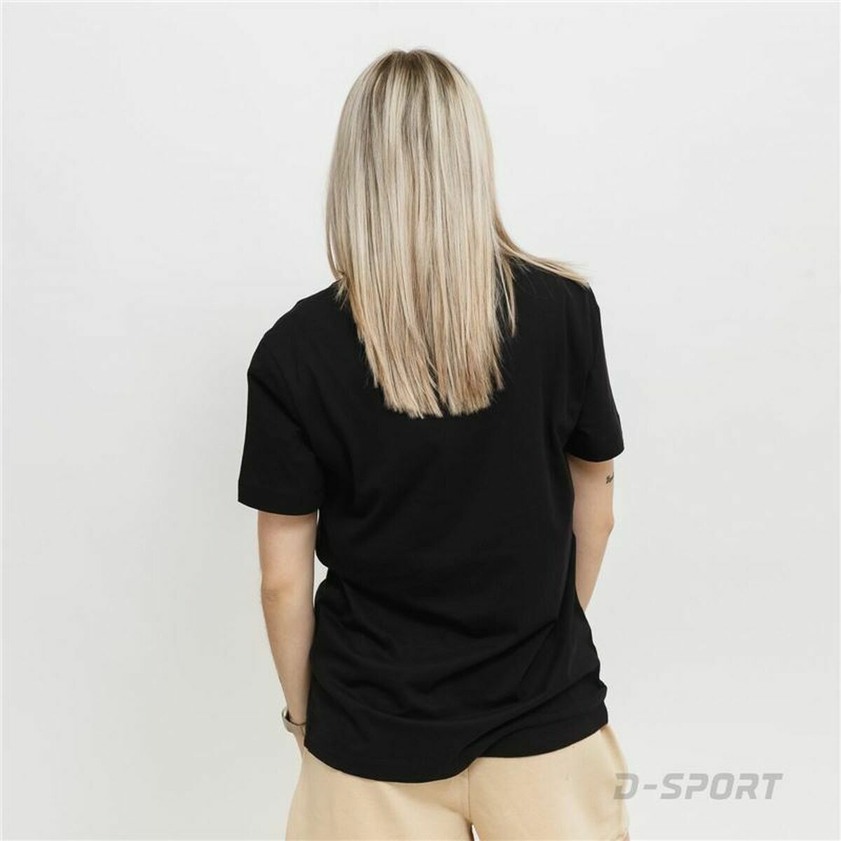 Women’s Short Sleeve T-Shirt Champion Crewneck  Black-2