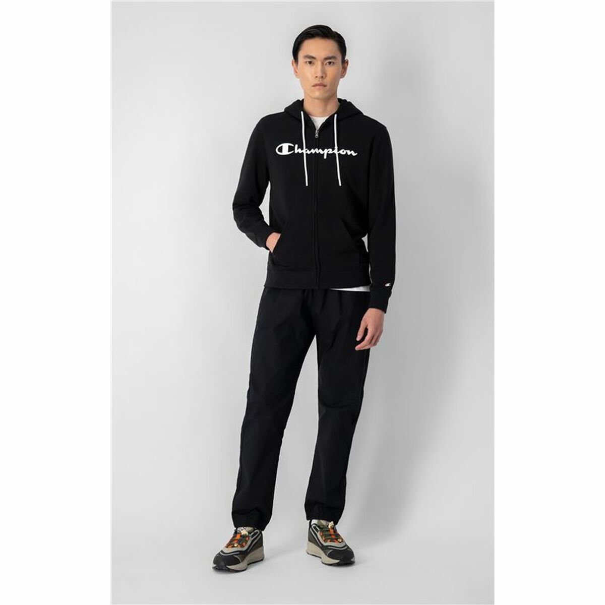 Men’s Hoodie Champion Hooded Full Zip Black-21