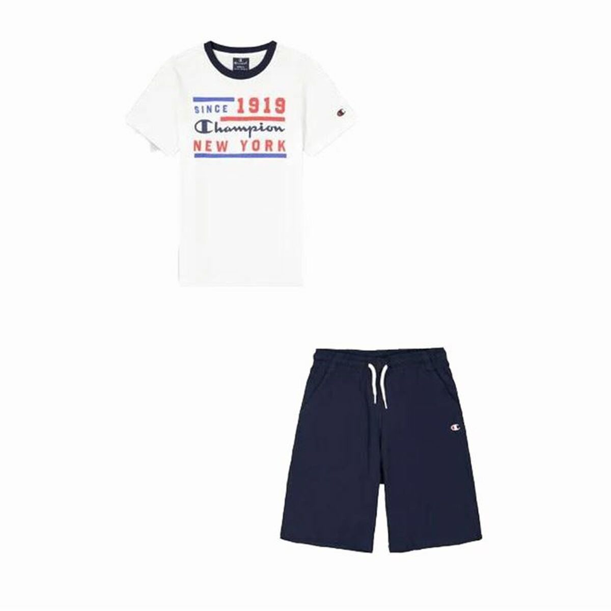 Children's Sports Outfit Champion White 2 Pieces-2