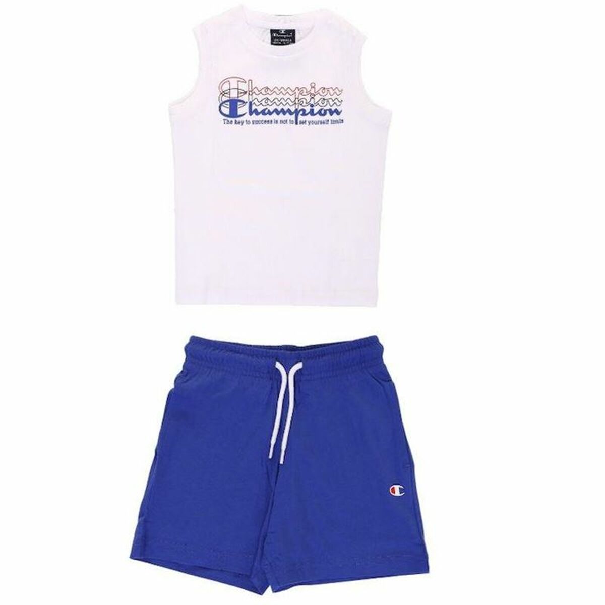 Children's Sports Outfit Champion White 2 Pieces Blue-0