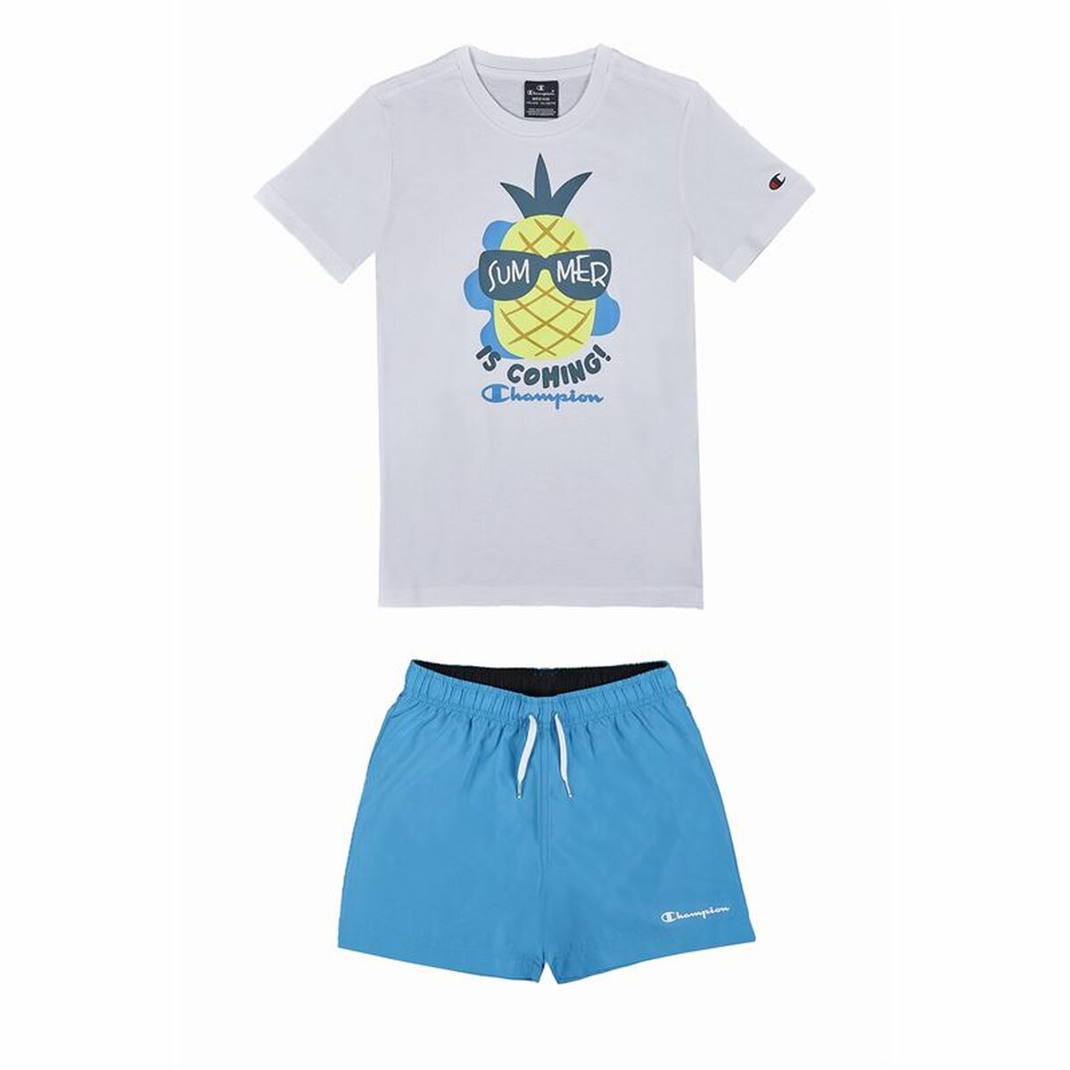 Children's Sports Outfit Champion White 2 Pieces-3