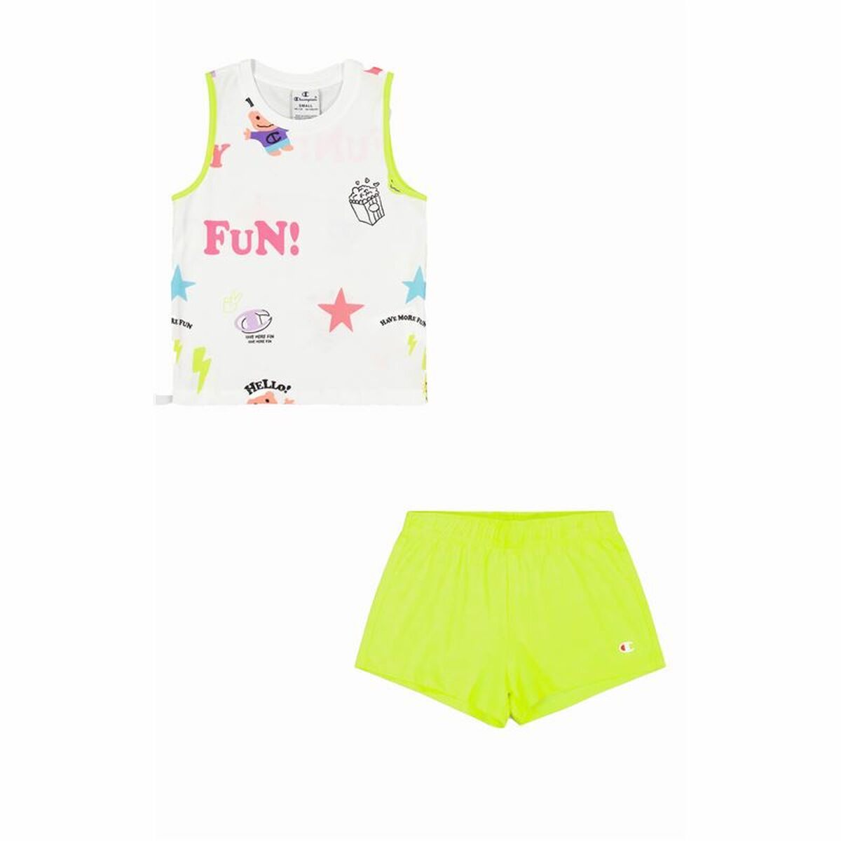 Children's Sports Outfit Champion White 2 Pieces-2