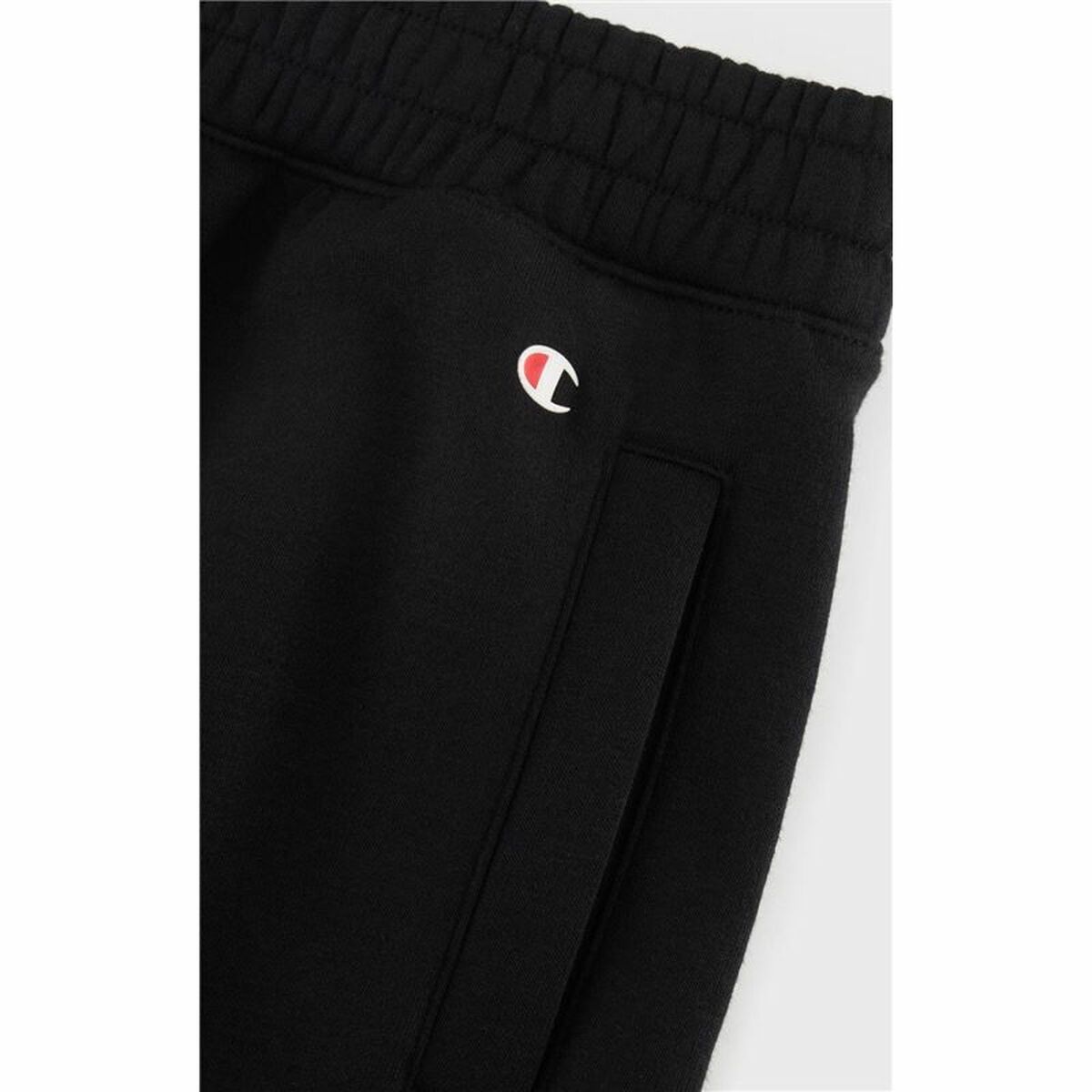 Long Sports Trousers Champion Elastic Cuff Legacy Black Lady-4