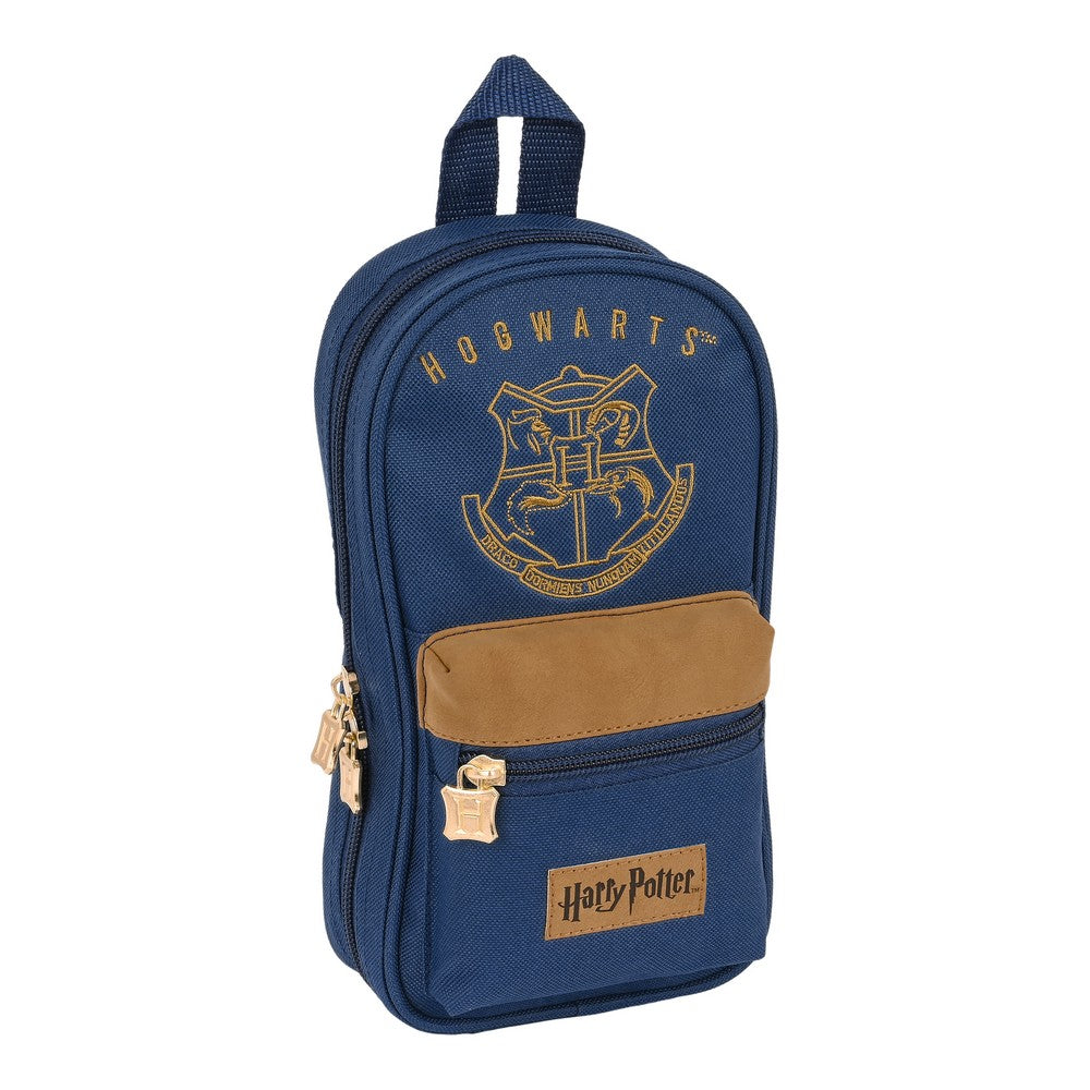 Backpack Pencil Case Harry Potter Magical Brown Navy Blue (12 x 23 x 5 cm) (33 Pieces)-0