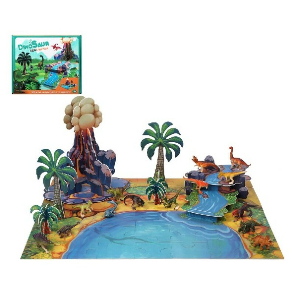 Set of Dinosaurs Real 30 x 25 cm (22 pcs)-0