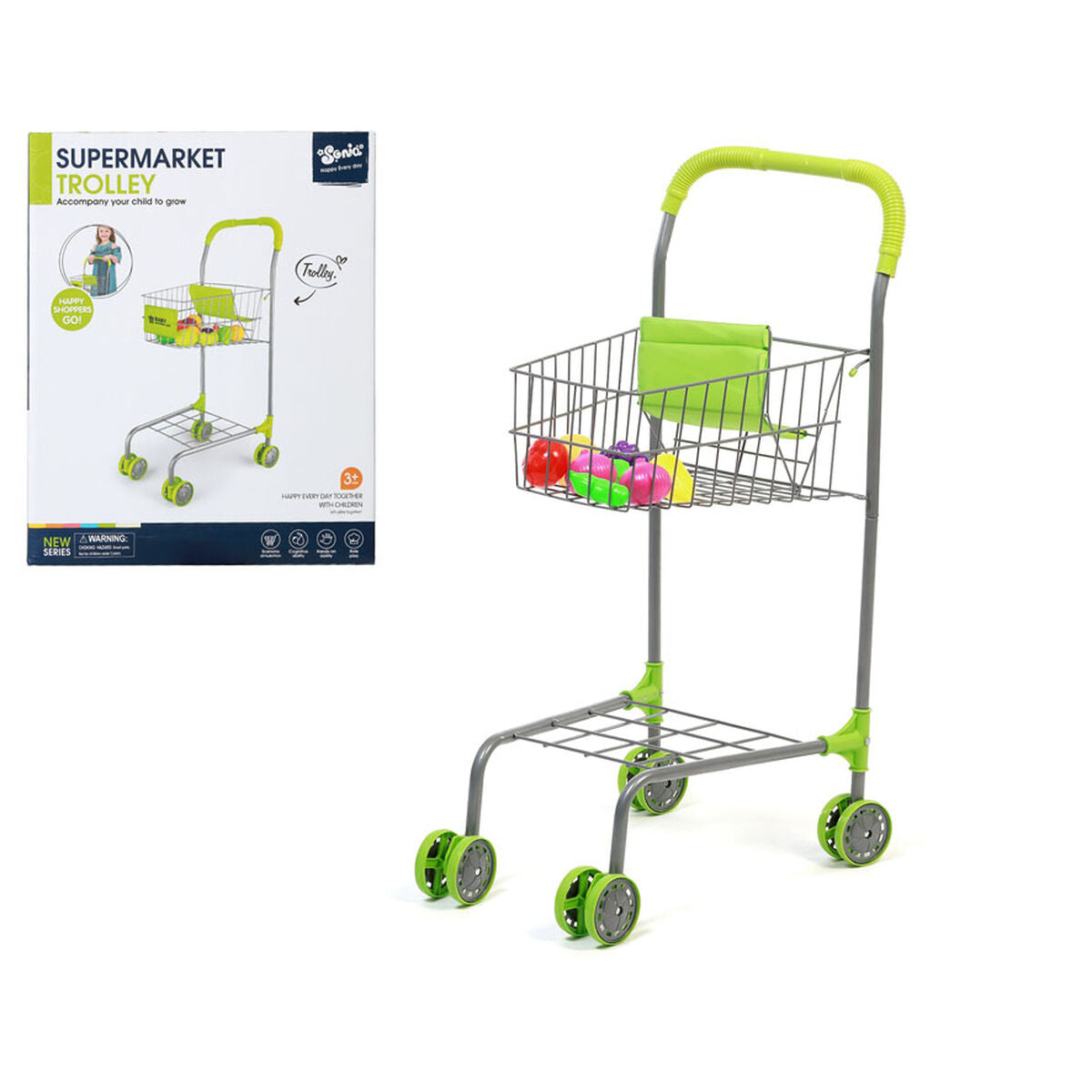 Shopping cart 35 x 29 cm Green Children's-0