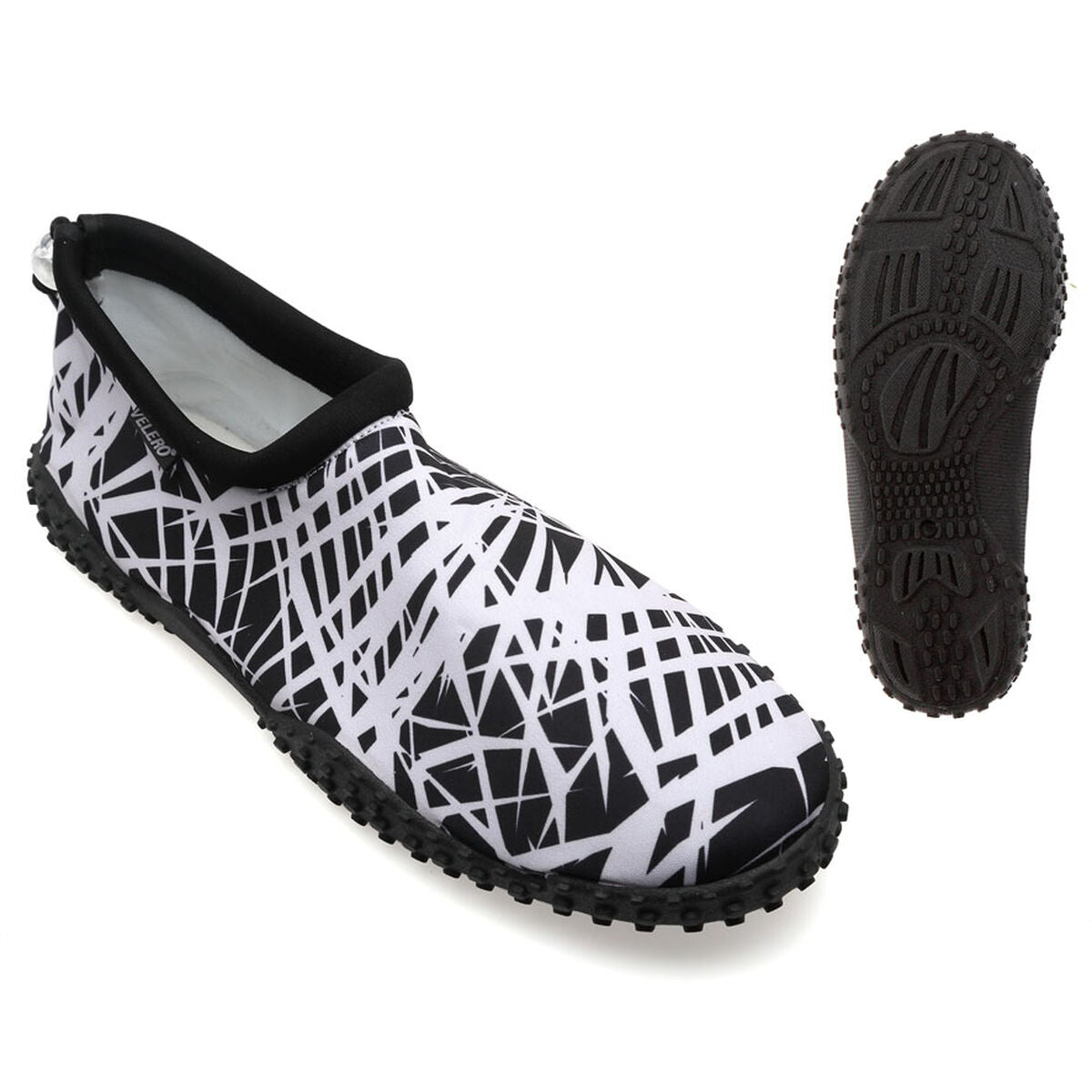 Slippers Lines White/Black-5